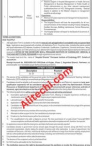 Jobs Available 2024 In Peshawar Institute Of Cardiology PIC 
