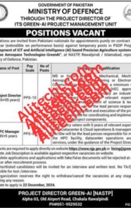 Ministry of Defence Jobs In Rawalpindi Punjab December 2024